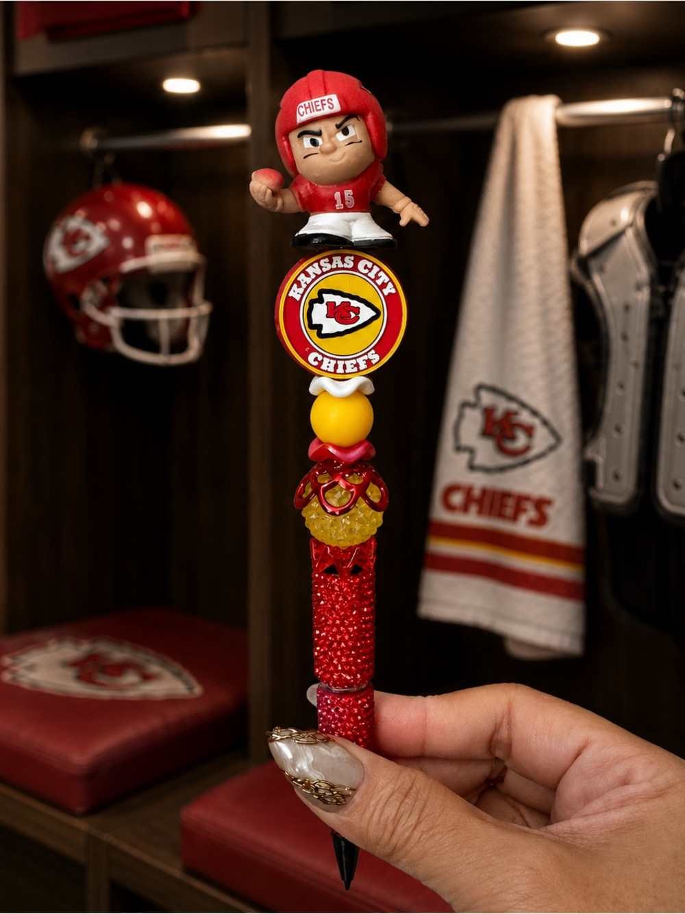 Kansas City Chiefs Beaded Pen